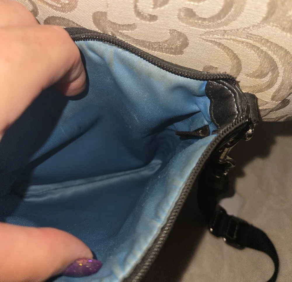 Coach Gray Signature Crossbody with Center Stripe